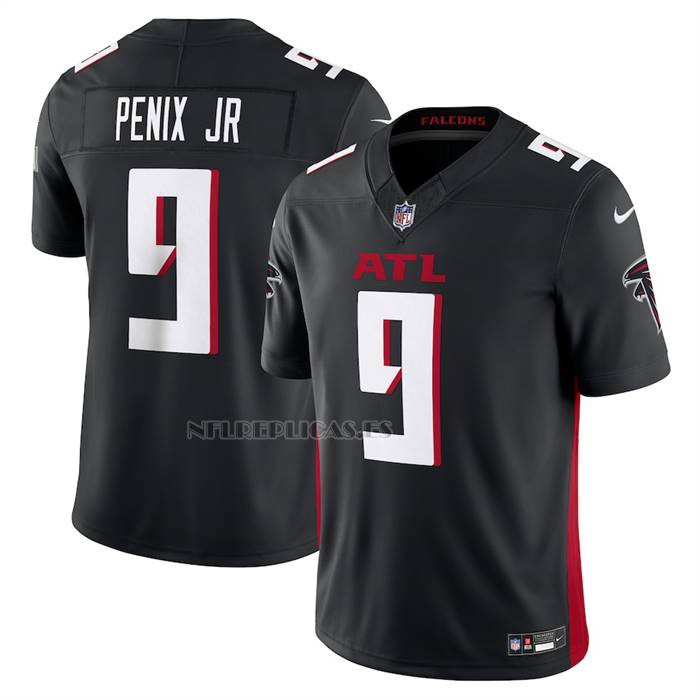 Camiseta NFL Limited Atlanta Falcons Michael Penix Jr Vapor F.U.S.E. Negro